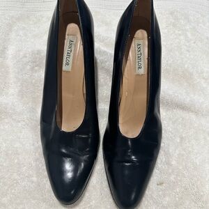 Ann Taylor Black Leather Heels